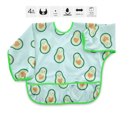 Babyjem Baskılı Blw Kollu Mama Önlüğü Avakado Desen