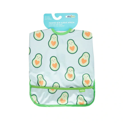 Babyjem Baskılı Blw Kollu Mama Önlüğü Avakado Desen