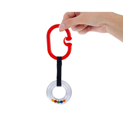 Babyjem Pusete Asılabilir Oval Sesli Çıngırak Kırmızı