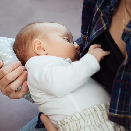 Babyjem Emzirme Yastığı Gri Çiçek