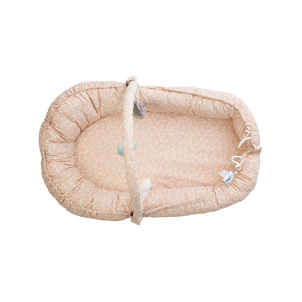 Babyjem Oyuncaklı Anne Baba Yatağı Somon Çiçek