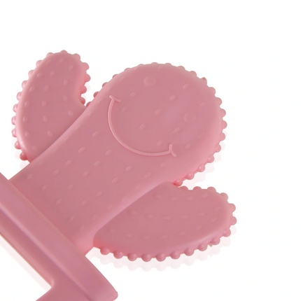 Babyjem Yumuşak Kaktüs Dişlik Diş Kaşıyıcı Kaktüs Pembe
