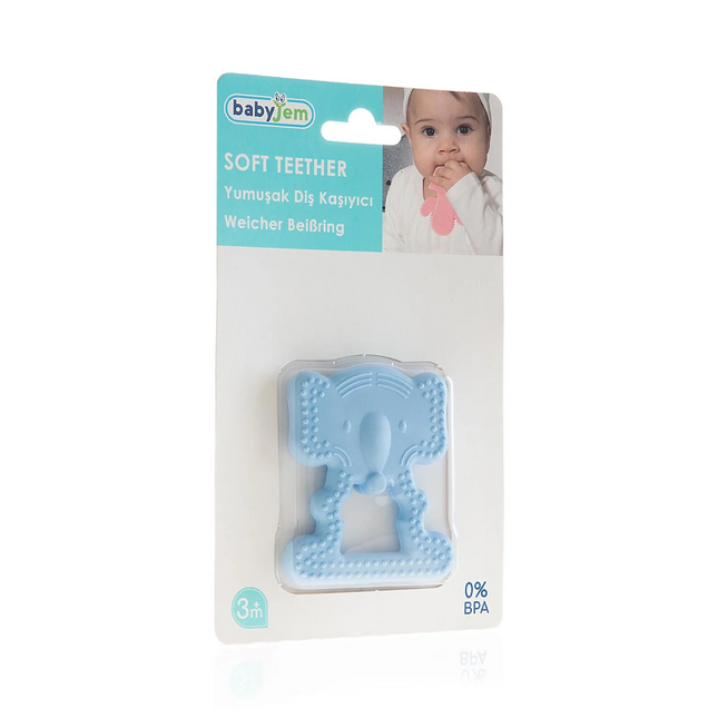 Babyjem Yumuşak Diş Kaşıyıcı Fil Mavi