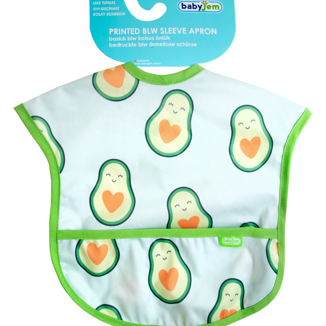 Babyjem Baskılı Blw Kolsuz Mama Önlüğü Avakado Desen
