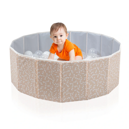 Babyjem Katlanabilir Bebek Top Havuzu Somon Çiçek 100 Adet Top Hediyeli