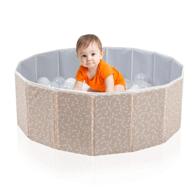 Babyjem Katlanabilir Bebek Top Havuzu Somon Çiçek 100 Adet Top Hediyeli
