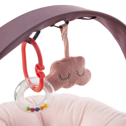 Babyjem Aktiviteli Oyuncaklı Yumuşak İlk Yatağım Somon %100 Pamuk Pembe
