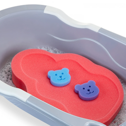 Babyjem Bebek Küvet İçi Sünger + Yıkama Süngeri Kırmızı