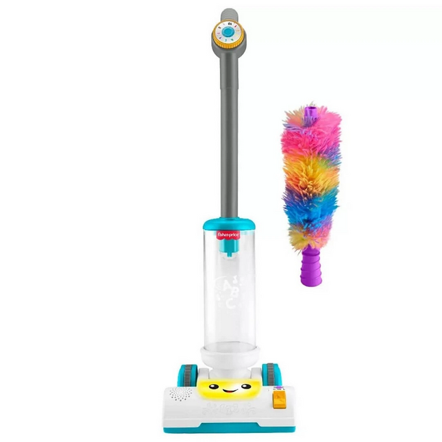 2in1 Fisher Price Sesli ve Işıklı Eğlen ve Öğren Süpürge JMM35