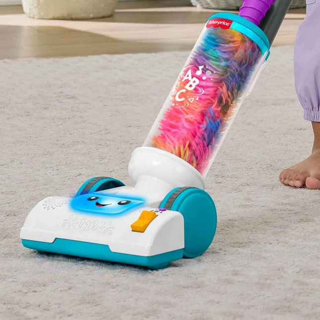 2in1 Fisher Price Sesli ve Işıklı Eğlen ve Öğren Süpürge JMM35