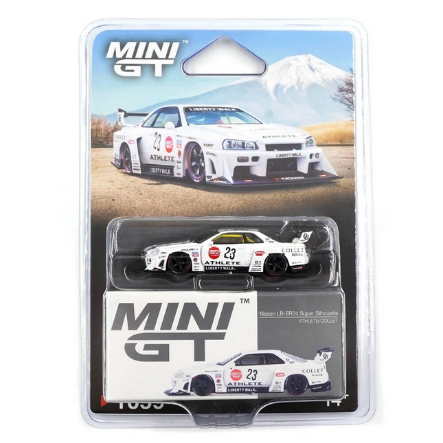 Mini GT 1/64 Nissan LB-ER34 Super Silhouette ATHLETE/COLLET Blister Paket