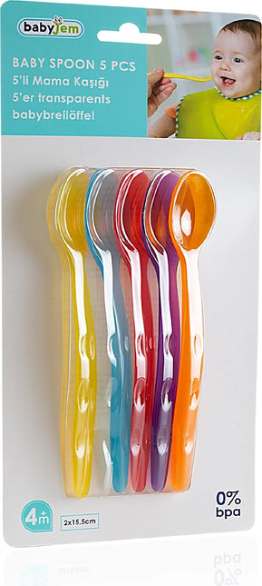 Babyjem Rengarenk Mama Kaşığı 5 Li Set