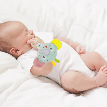 Babyjem Ahşap Halkalı Sevimli Fil Dişlik Gül Kurusu