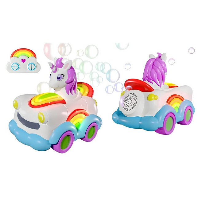Baloncuk Çıkartan Uzaktan Kumandalı Unicorn Araba 3.7V.USB