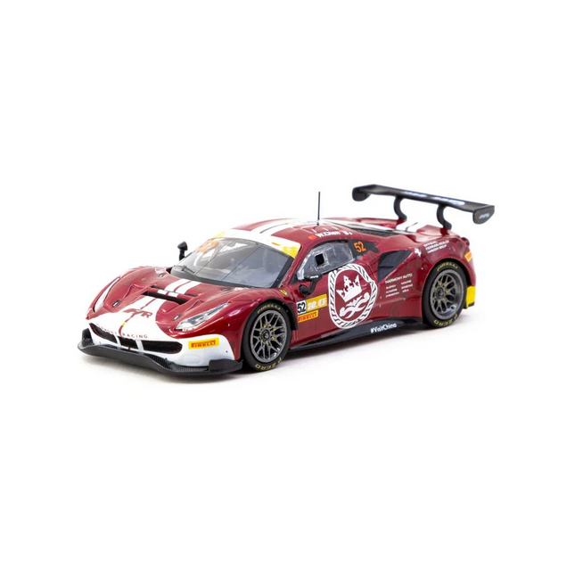 Tarmac Works X iXO Models 1/64 Ferrari 488 GT3 Macau GT Cup - FIA GT World Cup 2023 Harmony Racing #52
