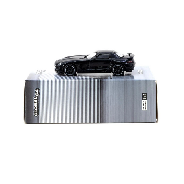 Tarmac Works 1/64 Mercedes-Benz SLS AMG Coupé Black Series Black Metallic - Singapore Special Edition