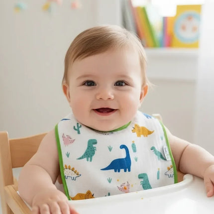 Babyjem Bebek Müslin Mama Önlüğü Dino Outlet