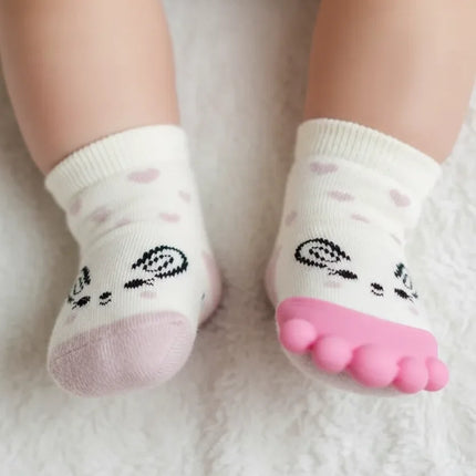 Babyjem Diş Kaşıyıcılı Havlu Bebek Çorap Pembe