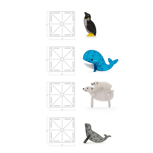 Magna Tiles Arktik Hayvanları 25 Parça