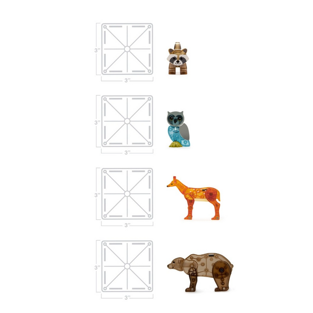 Magna Tiles Orman Hayvanları 25 Parça
