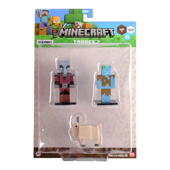 Minecraft 3D Toppeez 3'lü Figür Seti Seri 2
