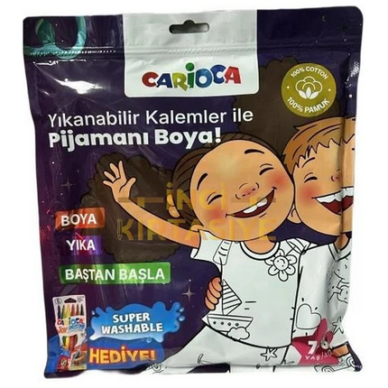 Kalem Hediyeli Boyanabilir Pijama 7-8 Yaş