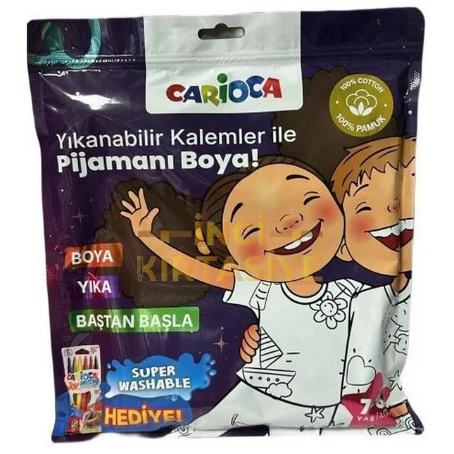Kalem Hediyeli Boyanabilir Pijama 7-8 Yaş