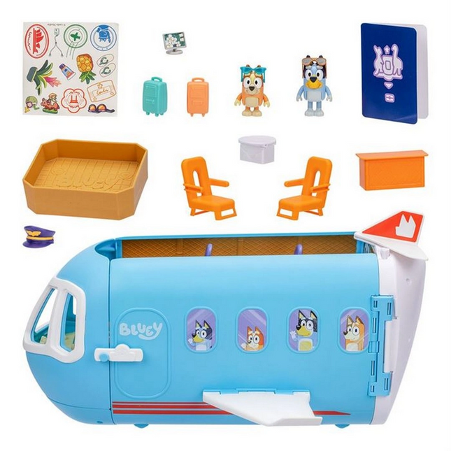 Moose Toys Bluey 3'ü 1 Arada Dönüşen Uçak Oyun Seti