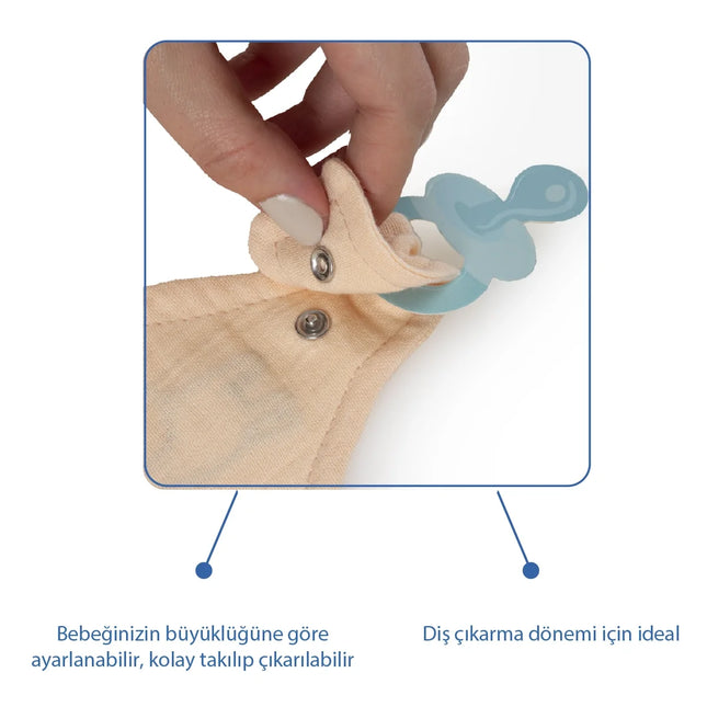 Babyjem Emzik Askılı Müslin Mama Önlüğü Somon