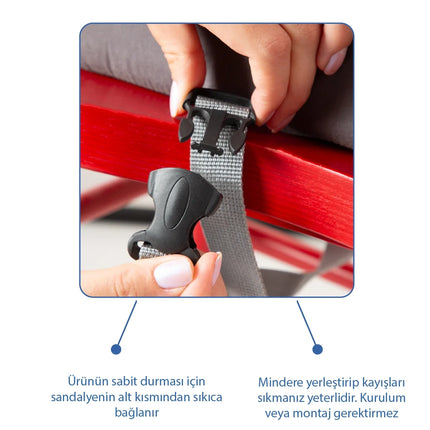 Babyjem QuickBoost Bebek Mama Sandalye Yükseltici Minder Antrasit