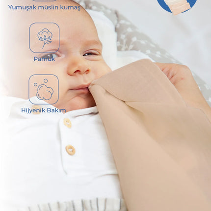 Babyjem Bürümcük Bebek Ağız Ter Mendili 4 Adet Somon