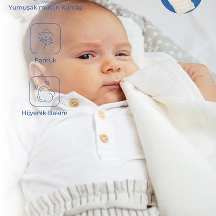 Babyjem Bürümcük Bebek Ağız Ter Mendili 4 Adet Ekru