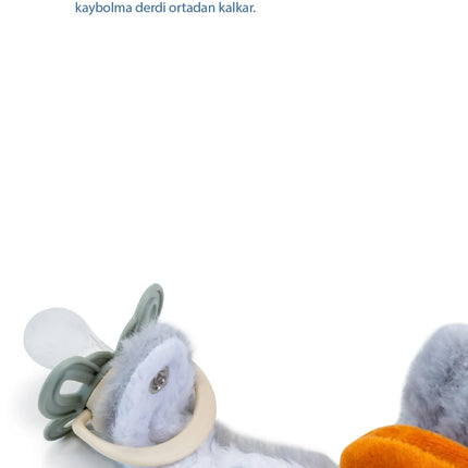 Babyjem Emzik Askılı Tavşan Uyku Arkadaşı Gri