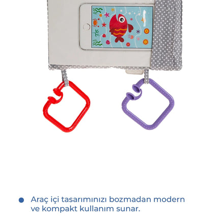 Babyjem Bebek Araç İçi Oto Koltuğu Arkası Telefon Askılığı Gri Puanlı