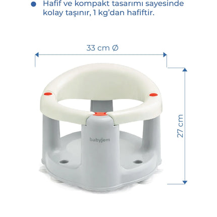 Babyjem Önden Açılır Banyo & Mama Oturağı Kum Beji