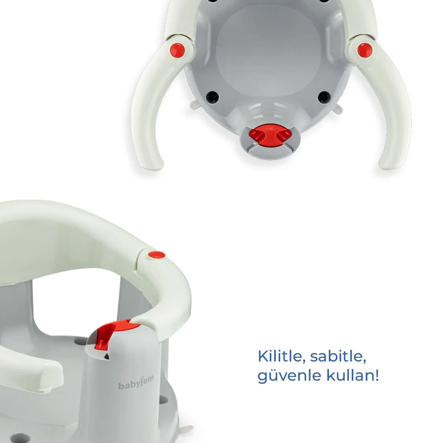 Babyjem Önden Açılır Banyo & Mama Oturağı Kum Beji