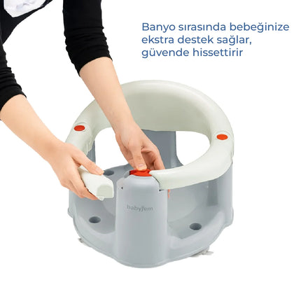 Babyjem Önden Açılır Banyo & Mama Oturağı Kum Beji