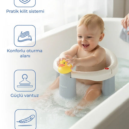Babyjem Önden Açılır Banyo & Mama Oturağı Kum Beji