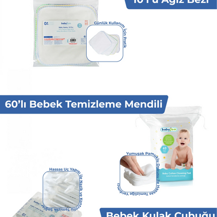 Babyjem Yenidoğan Bebek Hediye Seti 10 Parça