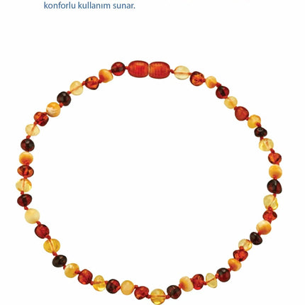Babyjem Orjinal Sertifikalı Kehribar Bebek Kolyesi Multicolor