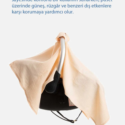 Babyjem Çok Amaçlı Müslin Ana Kucağı Örtüsü Somon