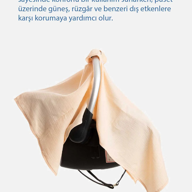 Babyjem Çok Amaçlı Müslin Ana Kucağı Örtüsü Somon