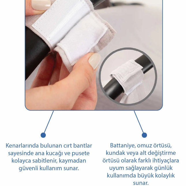Babyjem Çok Amaçlı Müslin Ana Kucağı Örtüsü Gri