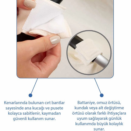 Babyjem Müslin Çok Amaçlı Ana Kucağı Örtüsü Ekru