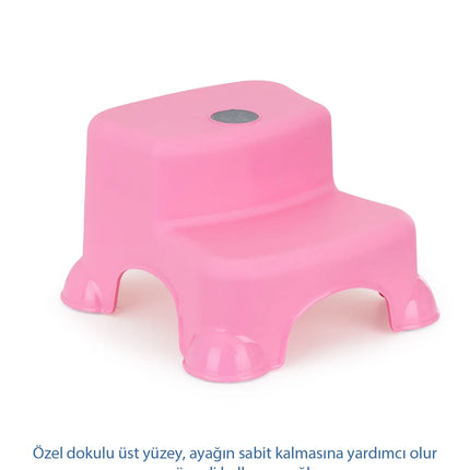 Babyjem Kaydırmaz Bebek Katlı Basamağı Pembe