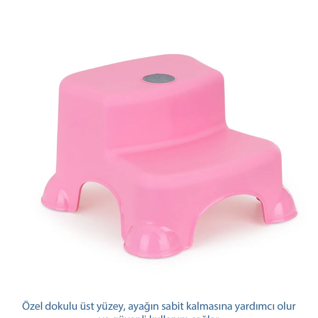 Babyjem Kaydırmaz Bebek Katlı Basamağı Pembe