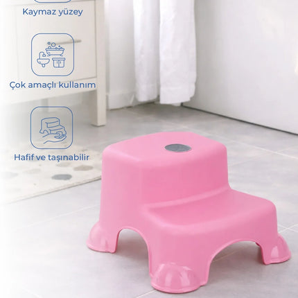 Babyjem Kaydırmaz Bebek Katlı Basamağı Pembe