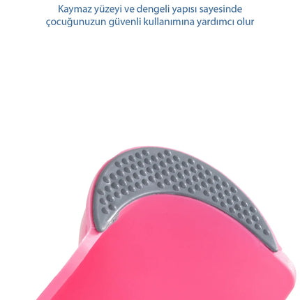 Babyjem Kaydırmaz Bebek Katlı Basamağı Pembe
