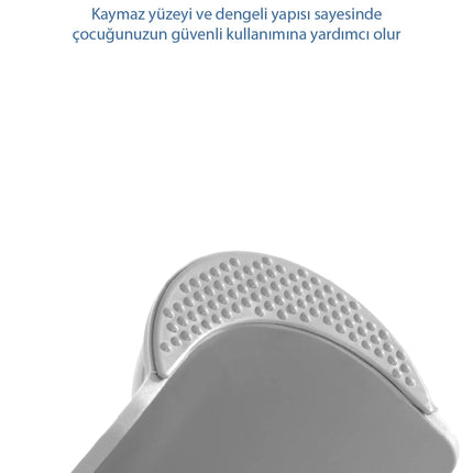 Babyjem Kaydırmaz Bebek Katlı Basamağı Gri