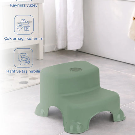 Babyjem Kaydırmaz Bebek Katlı Basamağı Soft Yeşil